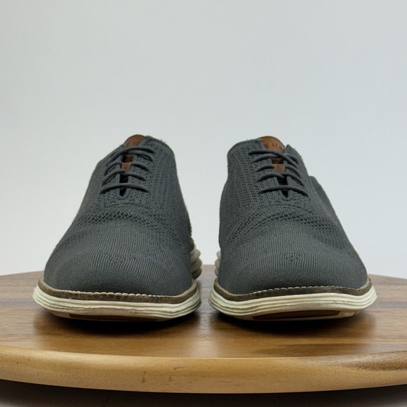 Mens Cole‎ Haan ZeroGrand Gray Stitchlite Casual Comfort Wingtip Oxfords Size 13